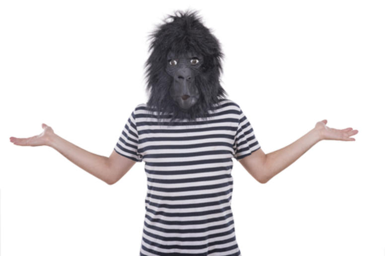 guy in a gorilla mask