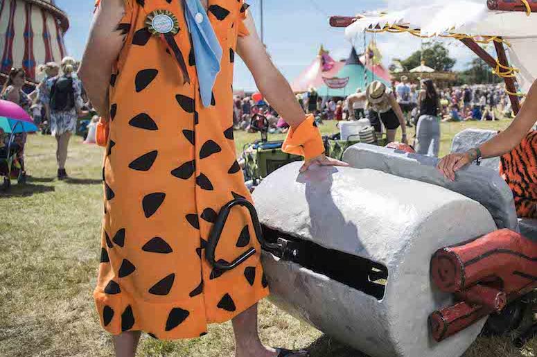Fred Flintstone, Costume, Car, Footmobile, Music Festival Fred Flintstone, Costume, Car, Footmobile, Music Festival