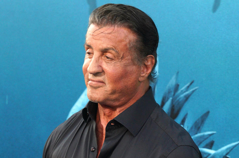 Sylvester Stallone, Red Carpet, The Meg, Premiere, Black Shirt, 2018 Sylvester Stallone, Red Carpet, The Meg, Premiere, Black Shirt, 2018