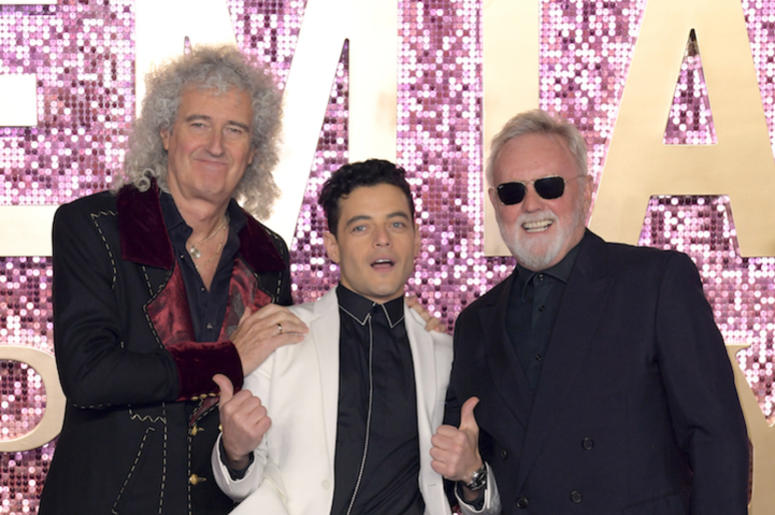 Brian May, Rami Malek, Roger Taylor, Queen, Bohemian Rhapsody, World Premiere, 2018 Brian May, Rami Malek, Roger Taylor, Queen, Bohemian Rhapsody, World Premiere, 2018