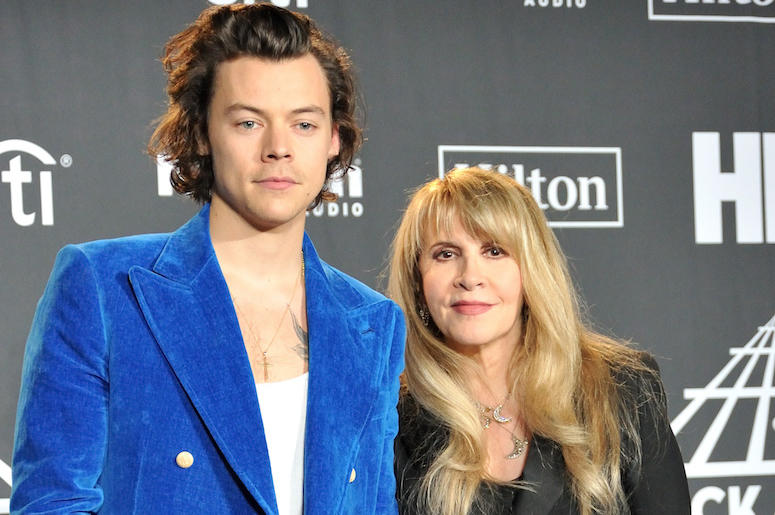 Harry Styles, Stevie Nicks, Rock and Roll Hall of Fame Induction Ceremony, Press Room, 2019 Harry Styles, Stevie Nicks, Rock and Roll Hall of Fame Induction Ceremony, Press Room, 2019