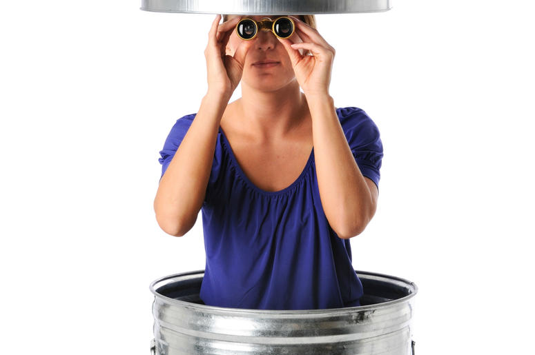 Lady In a Trashcan