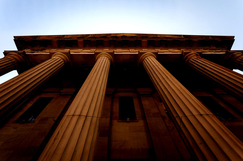 San Francisco Mint Building Columns of San Francisco Mint Building rise high in the sky