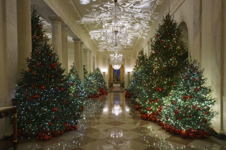 The Cross Hall is seen during the 2018 Christmas Press Preview at the White House in Washington, Monday, Nov. 26, 2018. The Cross Hall is seen during the 2018 Christmas Press Preview at the White House in Washington, Monday, Nov. 26, 2018.