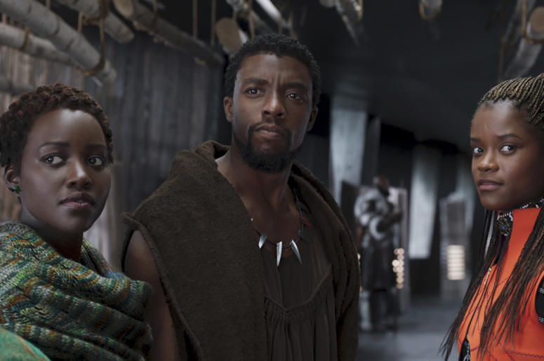 Lupita Nyong’o, Chadwick Boseman and Letitia Wright of Marvel Studios' 'Black Panther' Lupita Nyong’o, Chadwick Boseman and Letitia Wright of Marvel Studios' 'Black Panther' (Photo credit: Disney via AP, File)