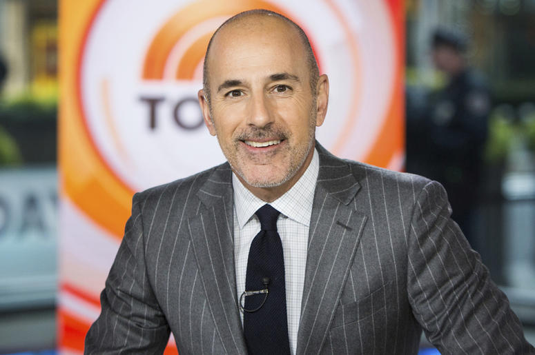 AP19282559496458 This Nov. 8, 2017 photo released by NBC shows Matt Lauer on the set of the "Today" show in New York. (Nathan Congleton/NBC via AP)