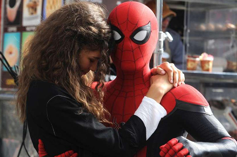 Zendaya as MJ and Tom Holland as 'Spider-man' in "Spider-man: Far From Home" Zendaya as MJ and Tom Holland as 'Spider-man' in "Spider-man: Far From Home" (Photo credit: Sony Pictures)