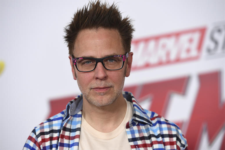 AP19074662917193 This June 25, 2018 file photo shows James Gunn at the premiere of "Ant-Man and the Wasp" in Los Angeles. (Photo by Jordan Strauss/Invision/AP, File)