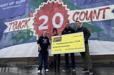 X107.5's Dave & Mahoney Show Visits Toy Drive X107.5's Dave & Mahoney at Toy Drive