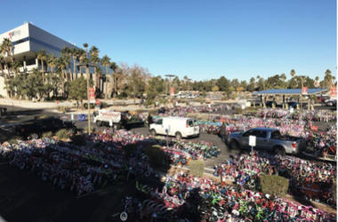 The Sea of Bikes at Toy Drive Turns into an Ocean The Sea of Bikes at Toy Drive
