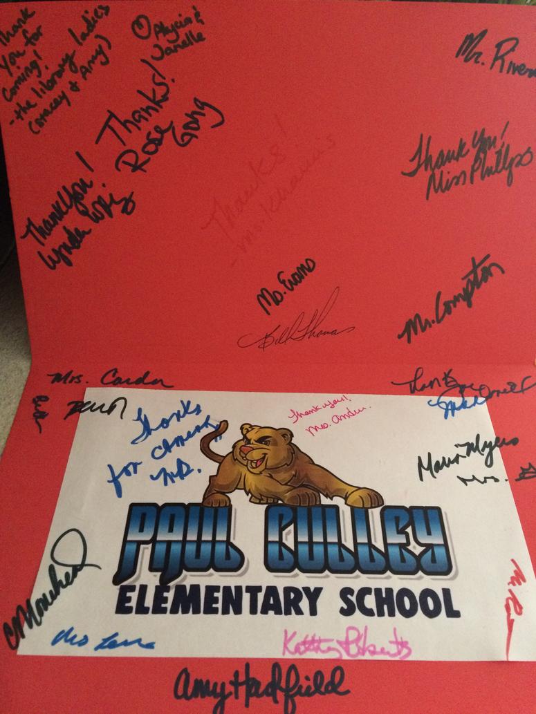 Tyler's Card Card from Paul Culley Faculty