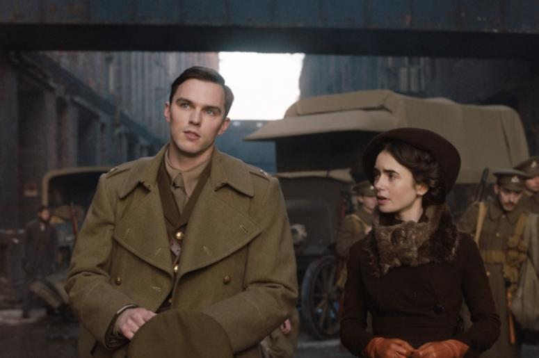 Nicholas Hoult and Lily Collins in a scene from "Tolkien" Nicholas Hoult and Lily Collins in a scene from "Tolkien"