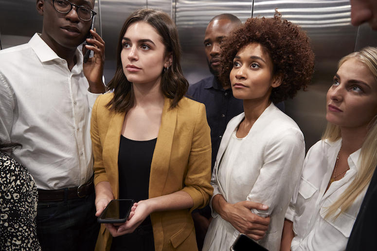 Work Colleagues, Coworkers, Elevator, Awkward, Silence, Staring