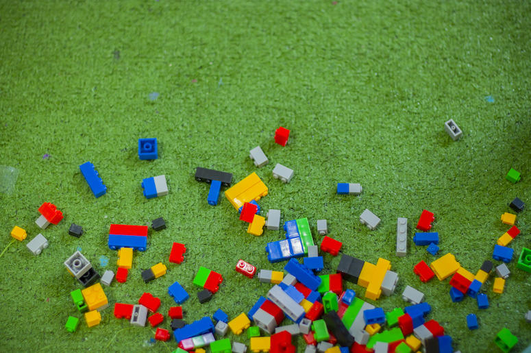 LEGO, Bricks, Green Ground, Messy LEGO, Bricks, Green Ground, Messy