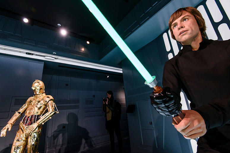 (Clemens Bilan/ Getty Images) Wax figure of Luke Skywalker character from Star Wars movies