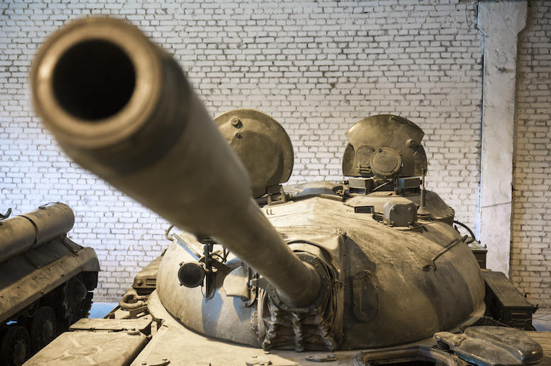 Soviet, Combat Tank, T-55, Tank, Cold War, Russia, Hangar, Missile Soviet, Combat Tank, T-55, Tank, Cold War, Russia, Hangar, Missile