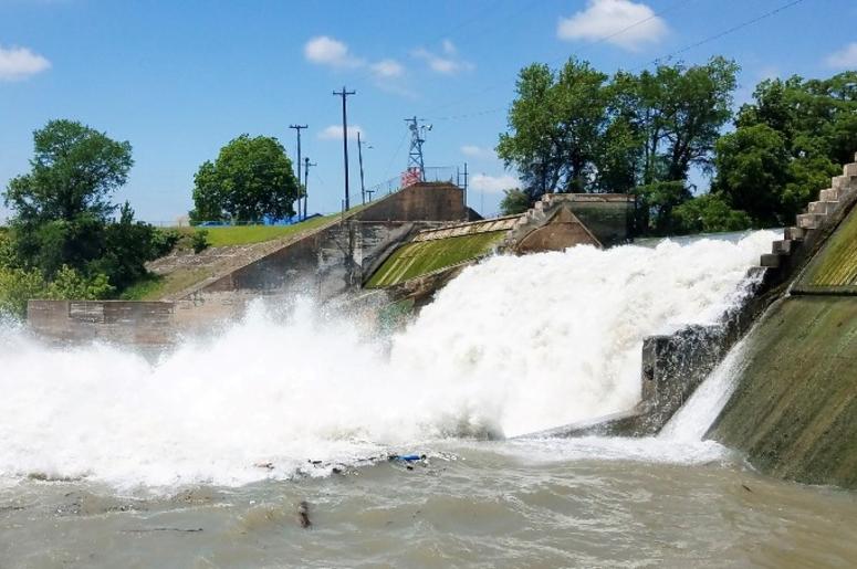 Texas' Lake Dunlap Spillway Texas' Lake Dunlap Spillway