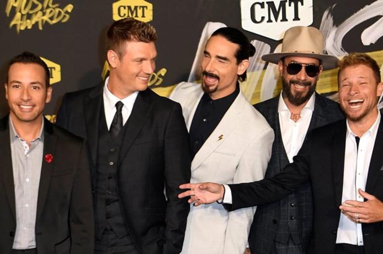 June 6, 2018; Nashville, TN, USA; Backstreet Boys on the red carpet prior to the CMT Music Awards at Bridgestone Arena. June 6, 2018; Nashville, TN, USA; Backstreet Boys on the red carpet prior to the CMT Music Awards at Bridgestone Arena.
