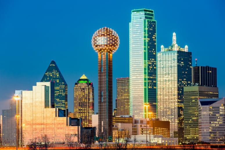 Dallas skyline at sunset Dallas skyline at sunset