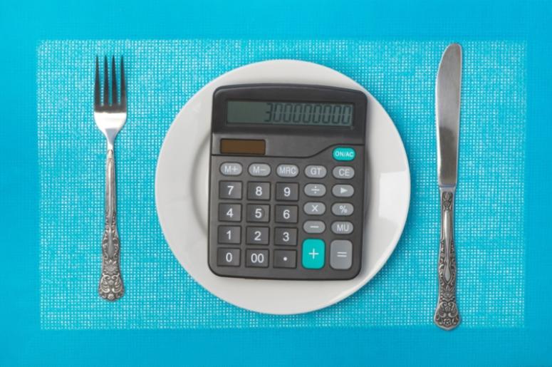 Calculator in a plate Calculator in a plate