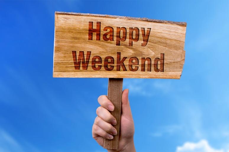Happy weekend wooden sign Happy weekend wooden sign
