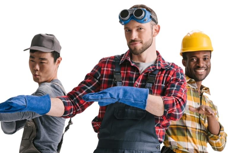 group of multi-ethnic construction group of multi-ethnic construction