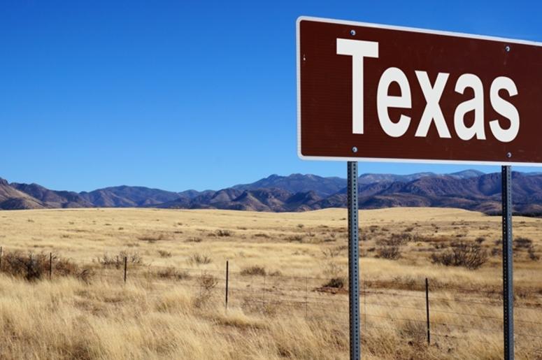 Texas brown road sign Texas brown road sign