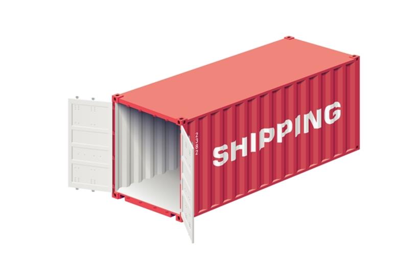 Shipping container open Shipping container open