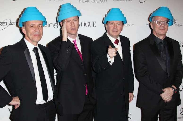DEVO, Red Carpet, Bob Mothersbaugh, Joshe Freese, Gerald Casale, Mark Allen Mothersbaugh, Art of Elysium Heaven Gala, 2011 DEVO, Red Carpet, Bob Mothersbaugh, Joshe Freese, Gerald Casale, Mark Allen Mothersbaugh, Art of Elysium Heaven Gala, 2011