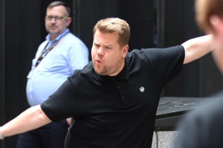 6/19/2018 - James Corden during filming for The Late Late Show, at Methodist Central Hall, London. 6/19/2018 - James Corden during filming for The Late Late Show, at Methodist Central Hall, London.