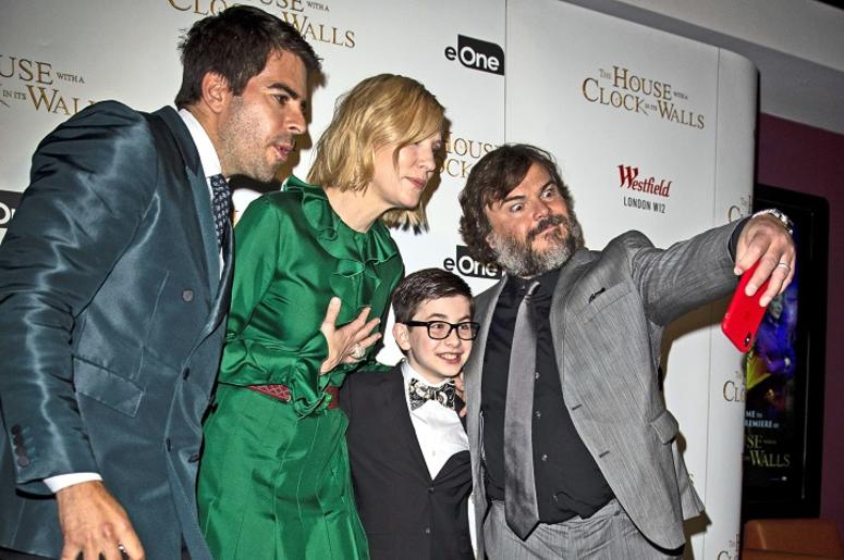 9/5/2018 - (left to right) Eli Roth, Cate Blanchett, Owen Vaccaro and Jack Black during the world premiere of The House with a Clock in Its Walls at Westfield in White City, London. 9/5/2018 - (left to right) Eli Roth, Cate Blanchett, Owen Vaccaro and Jack Black during the world premiere of The House with a Clock in Its Walls at Westfield in White City, London.
