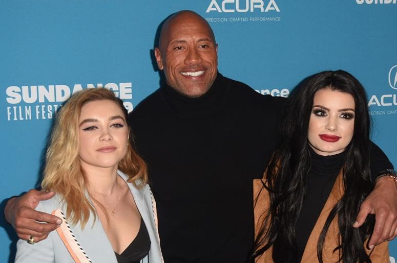 PARK CITY, UT - JANUARY 28: Dwayne Johnson, Florence Pugh, Paige, Saraya-Jade Bevis attends the Surprise Screening Of 'Fighting With My Family' during the 2019 Sundance Film Festival at The Ray on January 28, 2019 in Park City, Utah PARK CITY, UT - JANUARY 28: Dwayne Johnson, Florence Pugh, Paige, Saraya-Jade Bevis attends the Surprise Screening Of 'Fighting With My Family' during the 2019 Sundance Film Festival at The Ray on January 28, 2019 in Park City, Utah