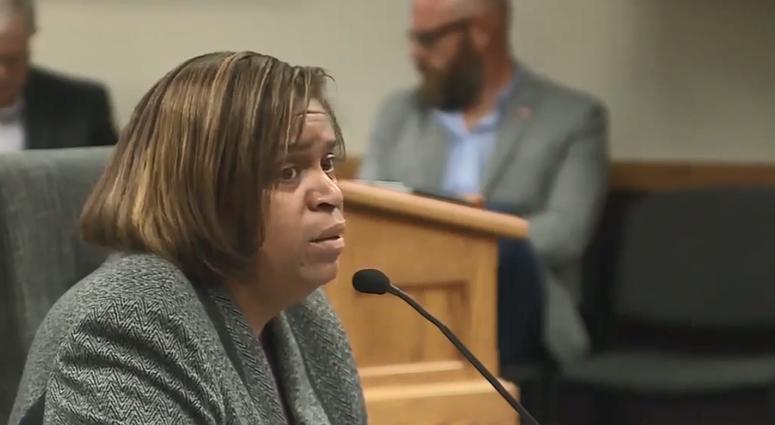 Jackson County Assessor Gail McCann Beatty testifies before Missouri lawmakers