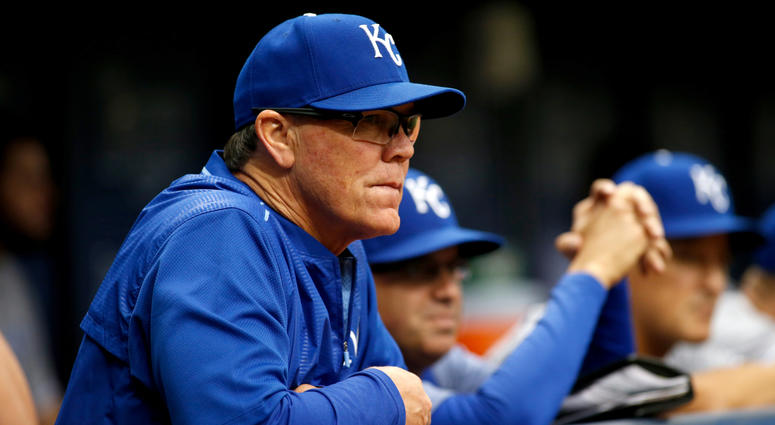 KC Royals manager Ned Yost in the dugout