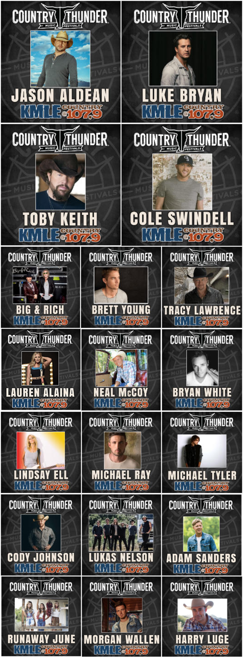 Country Thunder Line Up Country Thunder Line Up