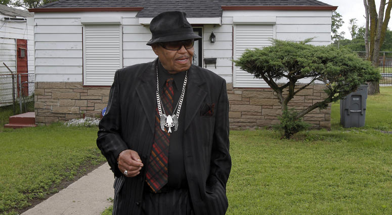 In this June 2, 2010 file photo, Joe Jackson tours the his family home in Gary, Ind.