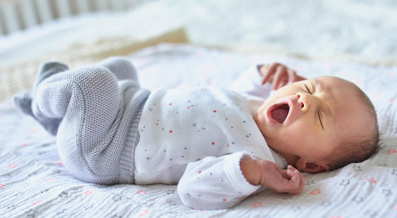 baby yawning