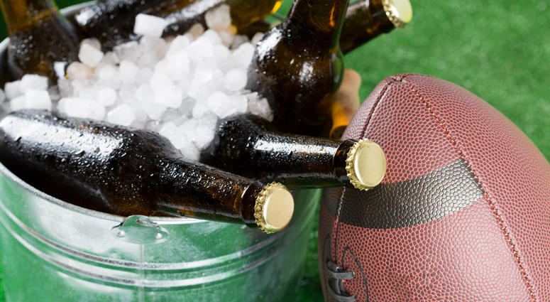 football and beer