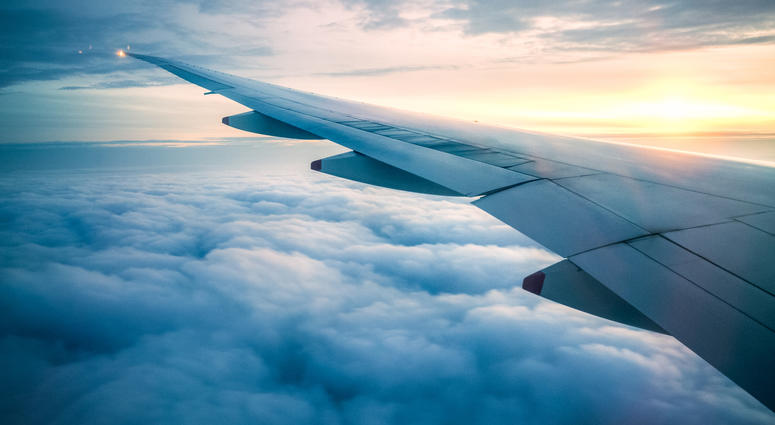 airplane above clouds