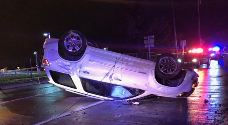 A stolen vehicle driven by two escaped Lincoln County inmates crashes on I-70 in St. Louis County after a high speed pursuit