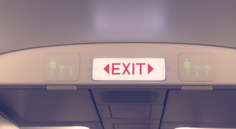 emergency exit on plane