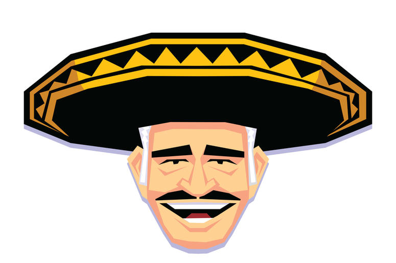 Cajero de Oxxo Igualito a Chente Fernández Se Vuelve Viral Mariachi Character Isolated On White Background