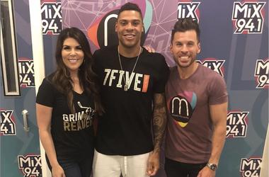 Vegas Golden Knight Ryan Reaves talks to Mercedes and JC Ryan Reaves visits Mercedes in the Morning