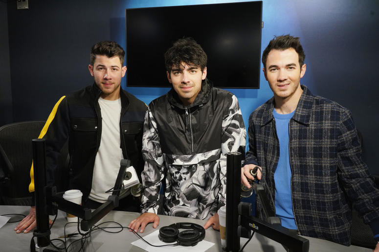 Nick Jonas, Joe Jonas and Kevin Jonas of The Jonas Brothers visit the SiriusXM studios on March 1, 2019 in New York City Nick Jonas, Joe Jonas and Kevin Jonas of The Jonas Brothers visit the SiriusXM studios on March 1, 2019 in New York City