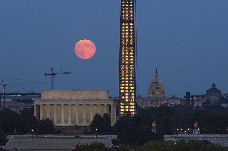 Harvest moon above DC