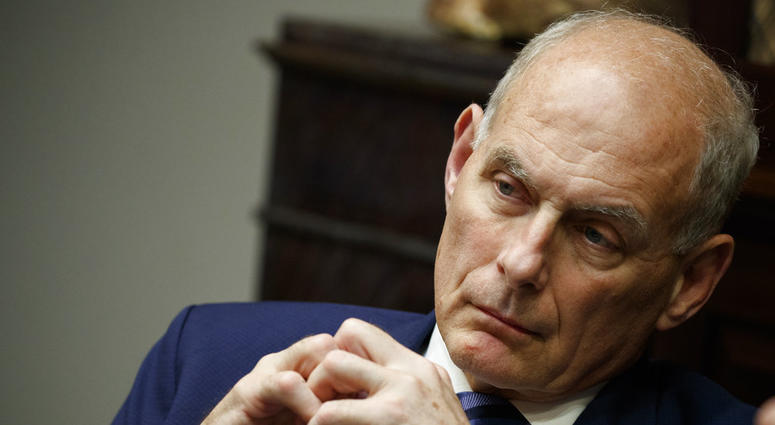 In this June 21, 2018 photo, White House chief of staff John Kelly listens as President Donald Trump speaks during a lunch with governors in the Roosevelt Room of the White House in Washington. Trump says chief of staff John Kelly will leave his job at th In this June 21, 2018 photo, White House chief of staff John Kelly listens as President Donald Trump speaks during a lunch with governors in the Roosevelt Room of the White House in Washington. Trump says chief of staff John Kelly will leave his job at th