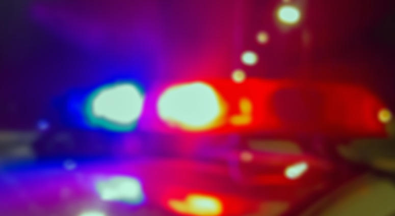 police lights at night