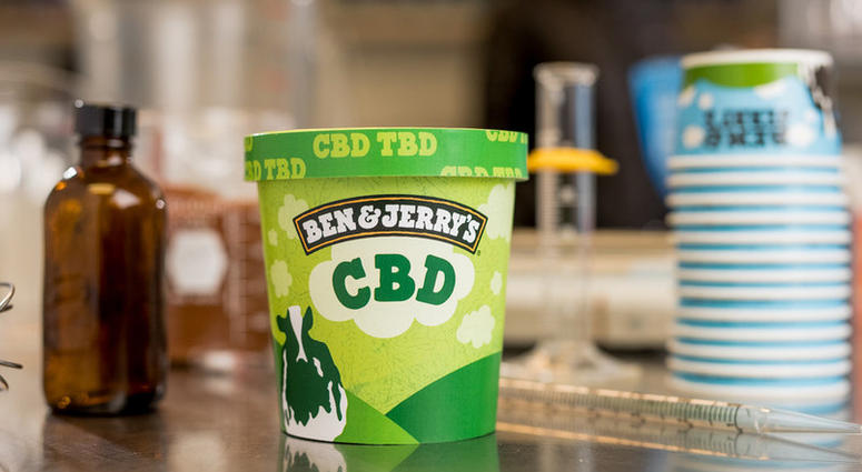 A pint of Ben & Jerry's CBD infused ice cream
