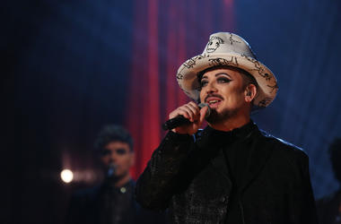 12/20/2018 - Boy George and Culture Club perform during the filming of the Graham Norton Show at BBC Studioworks 6 Television Centre, Wood Lane, London, to be aired on BBC One on Friday evening. PRESS ASSOCIATION. Issue date: Thursday December 20, 2018. P