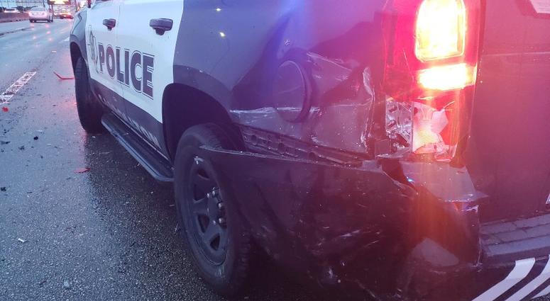 A Carrollton Police Car Was Damaged By A "Pavement Separation"